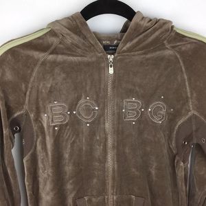 BCBGMaXAzria Zip Hoodie Hooded Jacket